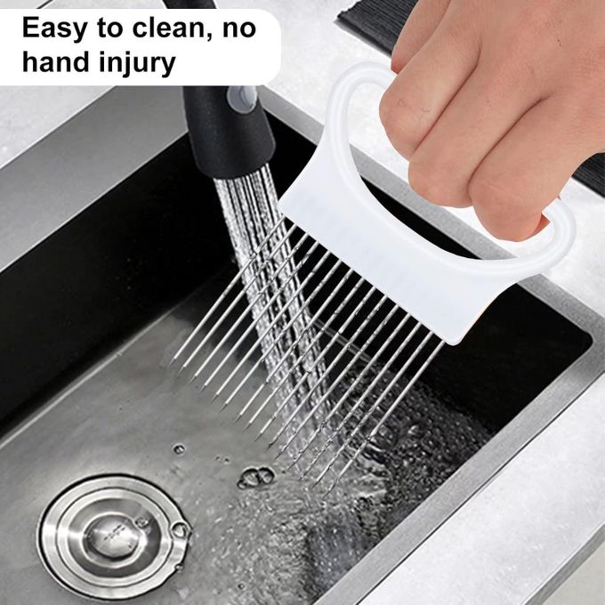 Best Utensils Onion Holder For Slicing Tomato Lemon Slicer Holder Vegetable Potato Cutter Slicer Meat Tenderiser Stainless Steel Cutting Kitchen Gadget  Onion Holder For Slicing Tomato Lemon Slicer Ho