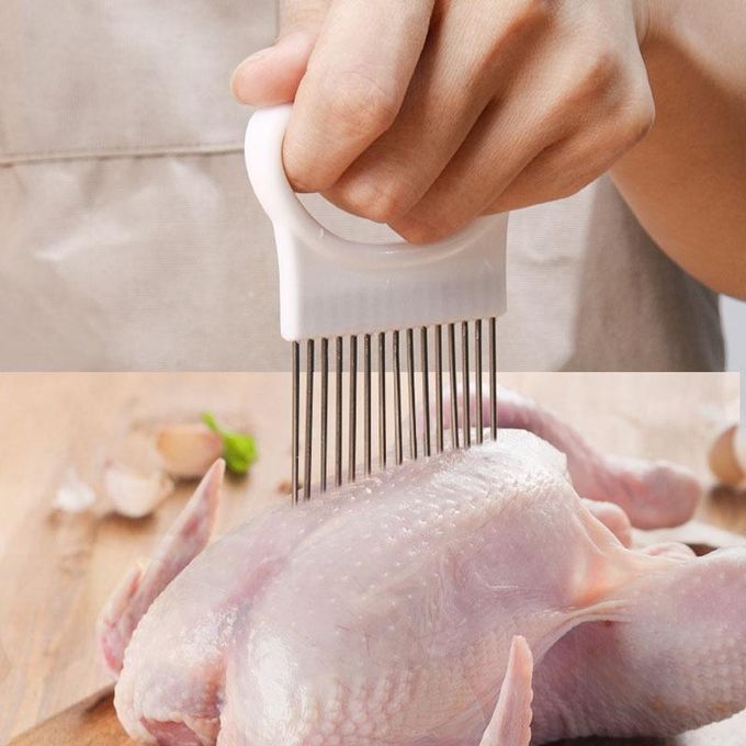 Best Utensils Onion Holder For Slicing Tomato Lemon Slicer Holder Vegetable Potato Cutter Slicer Meat Tenderiser Stainless Steel Cutting Kitchen Gadget  Onion Holder For Slicing Tomato Lemon Slicer Ho
