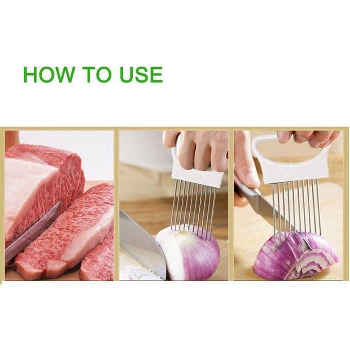 Best Utensils Onion Holder For Slicing Tomato Lemon Slicer Holder Vegetable Potato Cutter Slicer Meat Tenderiser Stainless Steel Cutting Kitchen Gadget  Onion Holder For Slicing Tomato Lemon Slicer Ho