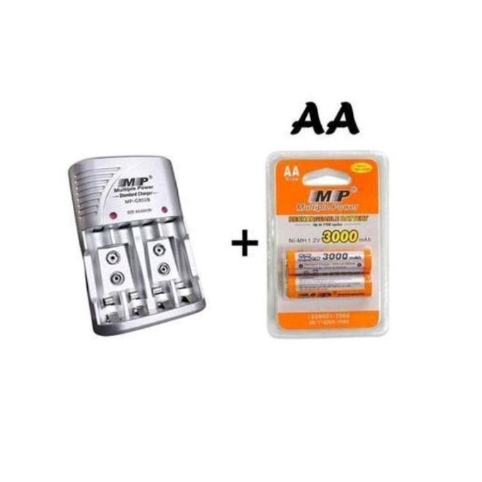 Multiple Power MP Charger 4 Slots For AA AAA Rechageable Battery