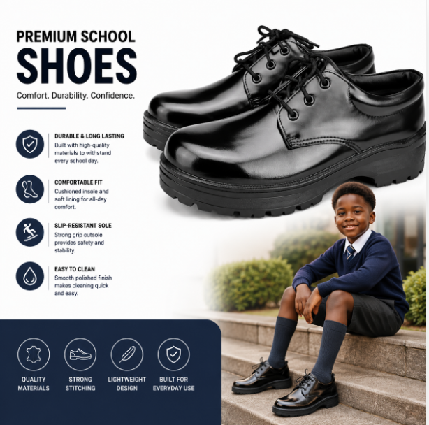 Boys and girls pure Leather Shoes Solid Black Kid Shoes Spring Autumn Baby Casual School Shoes Children Shoes