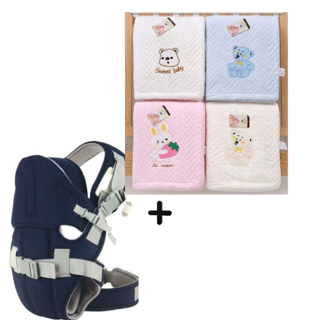 Luxury 4-in-1 Baby Carrier with Matching Soft Shawl – Ergonomic, Comfortable & Stylish Baby Carry Set