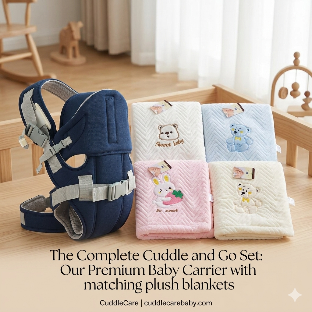 Luxury 4-in-1 Baby Carrier with Matching Soft Shawl – Ergonomic, Comfortable & Stylish Baby Carry Set