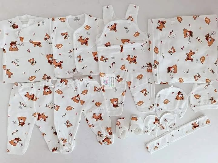 Lucky Star 11 Pieces New Born Baby Receiving Set Newborn Baby Clothes Toddler with a open leg Romper Pants+Hat+Bibs Fall Winter Infant Baby Outfits soft durable and cozy set for girls and boys