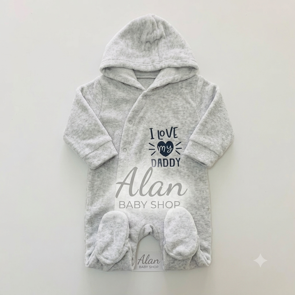 BABY ROMPERS| Ultra-Soft Fleece Hooded Baby Romper – Cozy Footed Onesie Jumpsuit for Newborns & Infants.