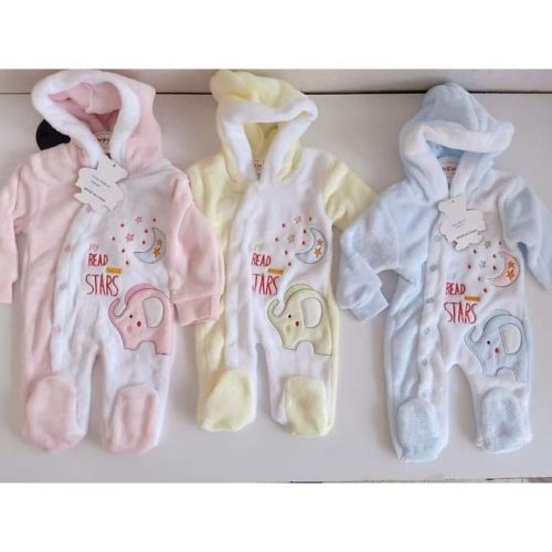 BABY ROMPERS| Ultra-Soft Fleece Hooded Baby Romper – Cozy Footed Onesie Jumpsuit for Newborns & Infants.