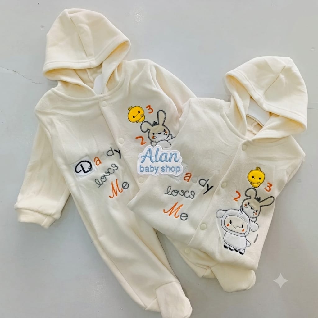 BABY ROMPERS| Ultra-Soft Fleece Hooded Baby Romper – Cozy Footed Onesie Jumpsuit for Newborns & Infants.