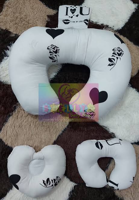 3-in-1 Multifunctional Baby Nursing & Breastfeeding Pillow Set – Ergonomic Cushion with Head Support & Arm Pillow.