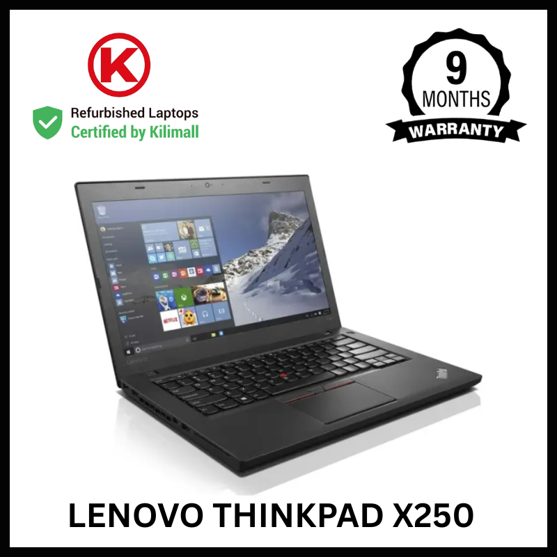CERTIFIED BY KILIMALL | LENOVO THINKPAD X250 | CORE I5 8GB RAM 256GB SSD | 13 Inch Display | Windows 10 Pro | 90% Battery Health | 2+ Hours Youtube | 9 Months Warranty | KiliCertified