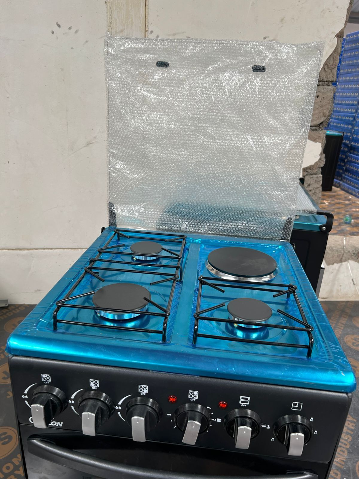 TODAY ONLY!! OLELON Free Standing Cooker 3 Gas Burners + 1 Hotplate 50x55 ) Electric Oven