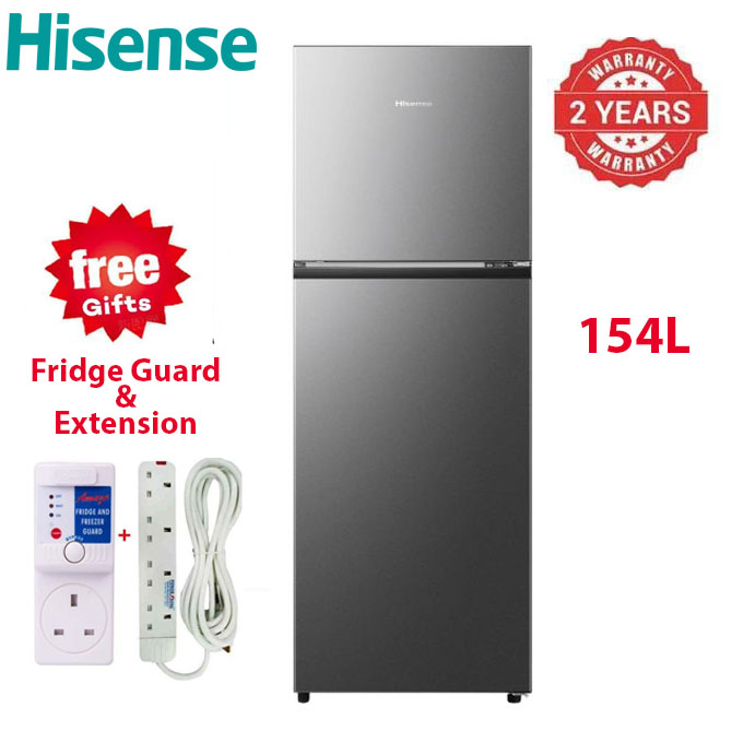 Hisense REF154DR 154L Double Door Fridge – Direct Cool, Top Freezer, Energy Efficient+Free Gifts