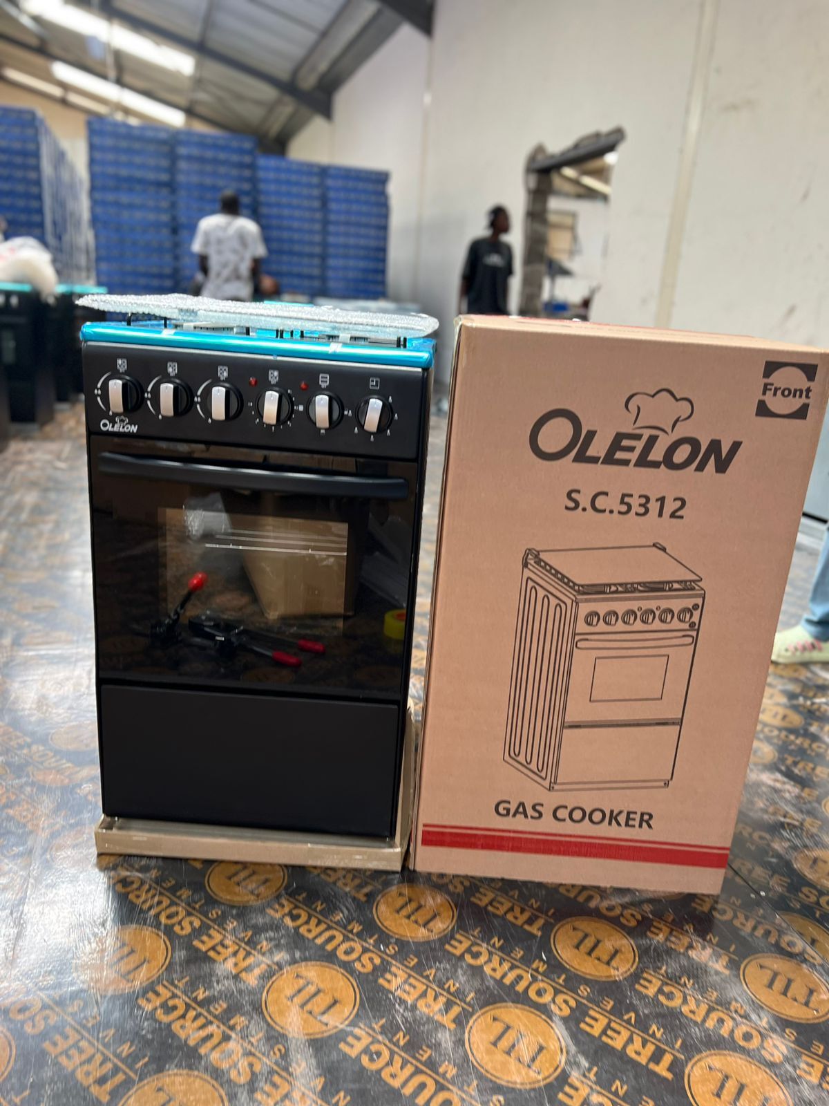 TODAY ONLY!! OLELON Free Standing Cooker 3 Gas Burners + 1 Hotplate 50x55 ) Electric Oven