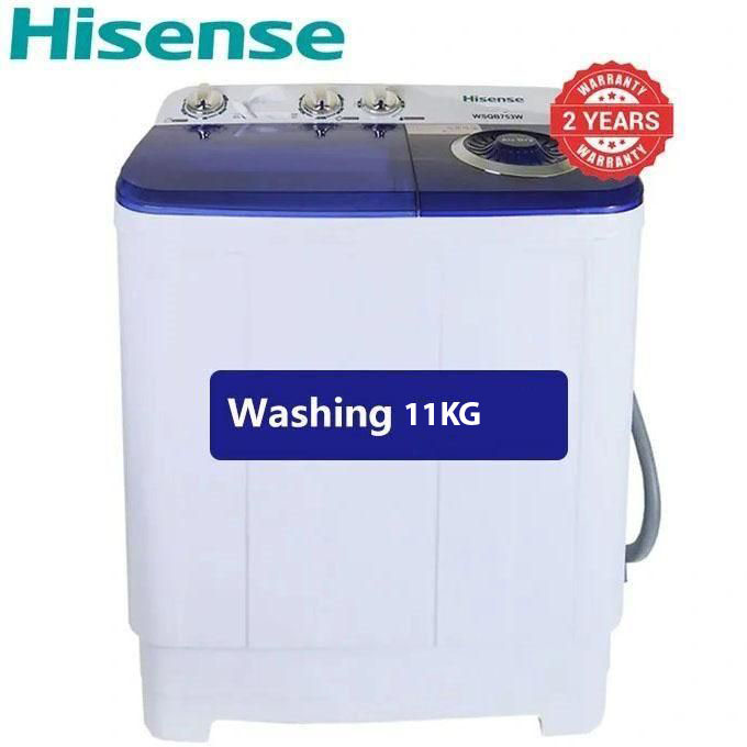 Hisense WSRB113W ,11kg Twin Tub Washing Machine - White + 2YEARS WARRANTY