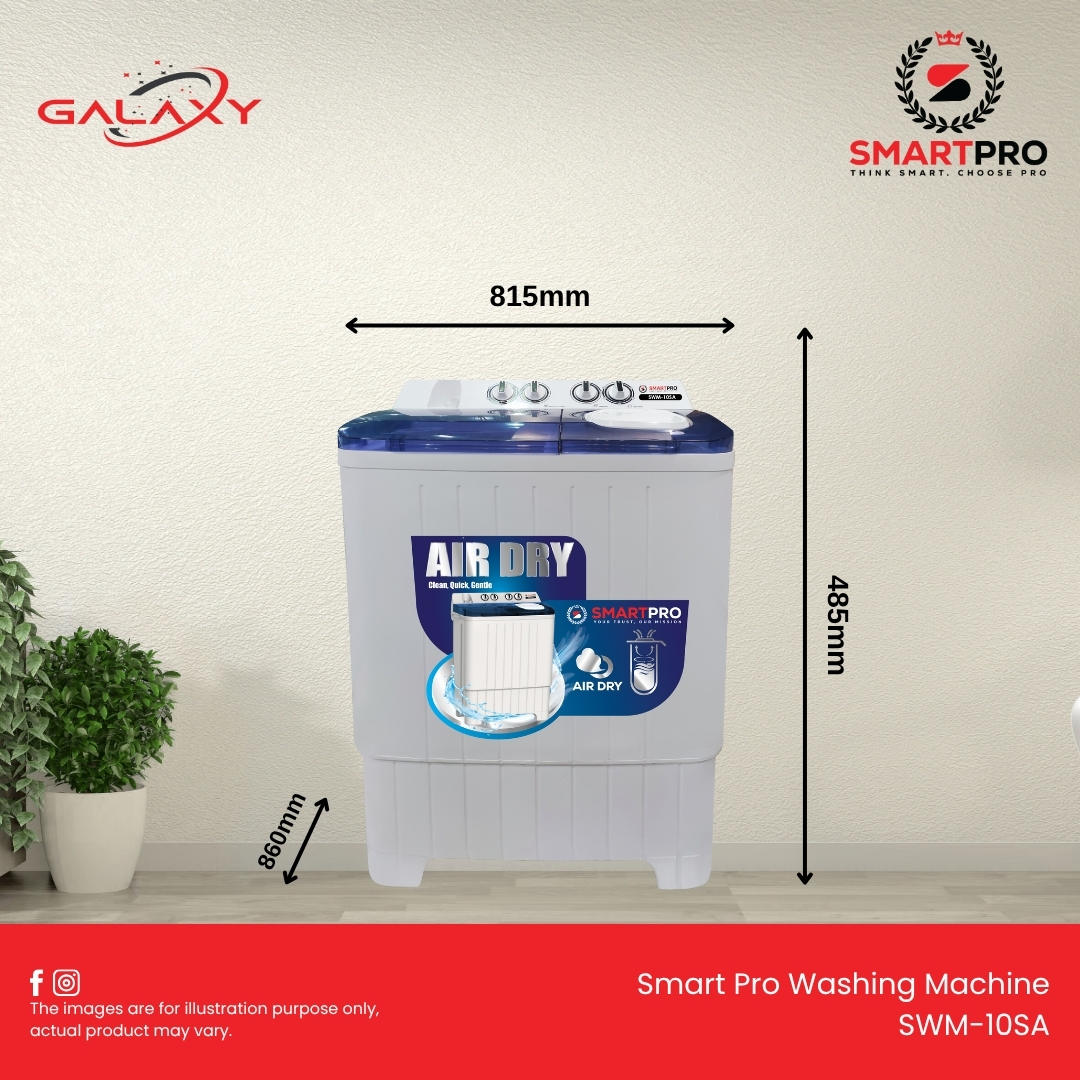 Smart Pro 8KG Twin Tub Top Load Washing Machine - White (1YR WRTY)