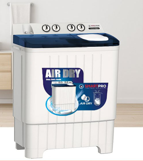 Smart Pro 8KG Twin Tub Top Load Washing Machine - White (1YR WRTY)