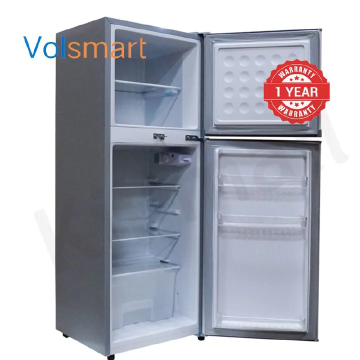 Volsmart VL-BCD138 138L Silver Refrigerator ,Double Door Fridge with Fast Cooling & Low Power Consumption+1YR WRTY