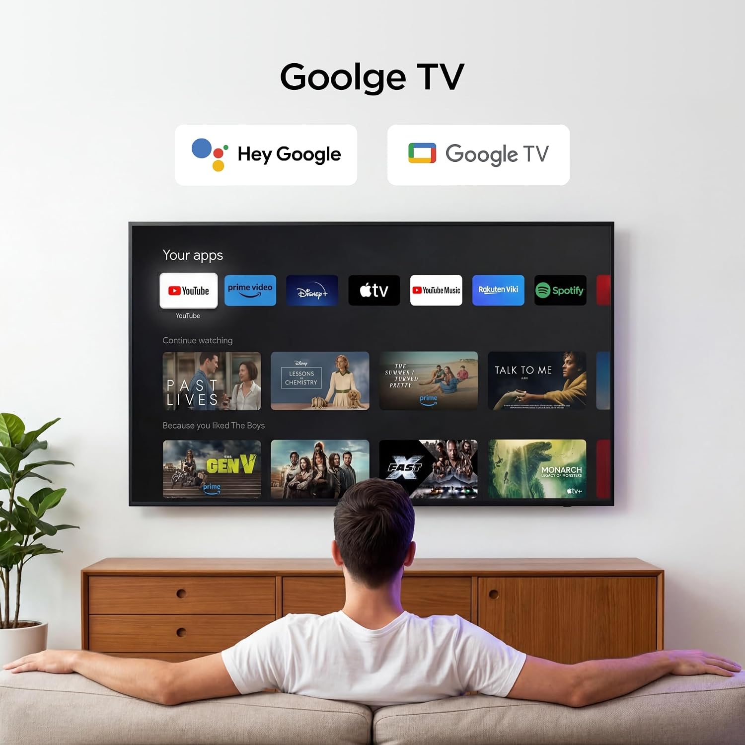 TCL 55" Inch Smart TV 55T6D 2026 Model QLED 4K LED Display Google Television OS Dolby Audio Technology WIFI Connectivity+FREE 360 WALL BRACKET