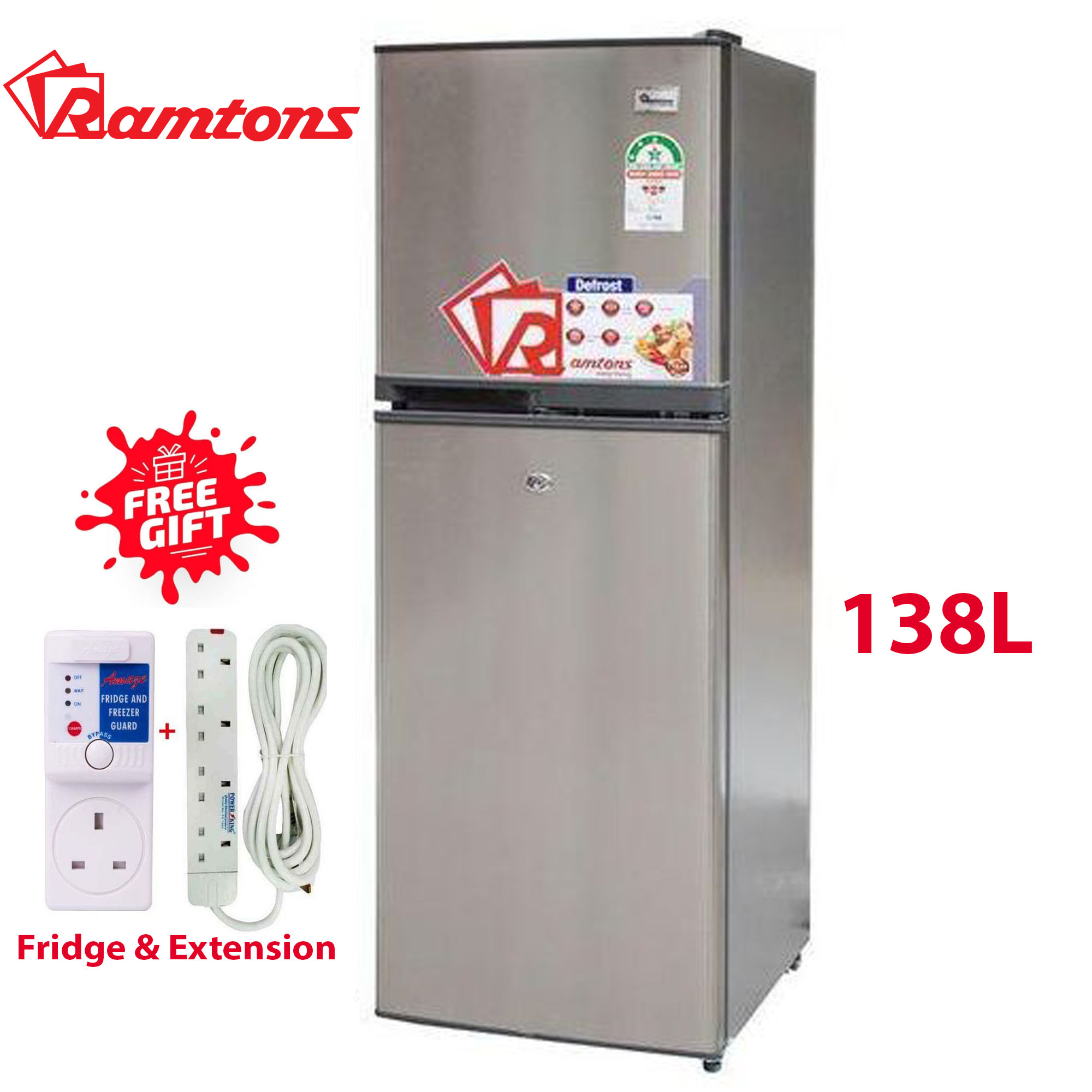 Ramtons RF/339 138L 2 Door Direct Cool Fridge, Home Refrigerator (1YR Warranty)