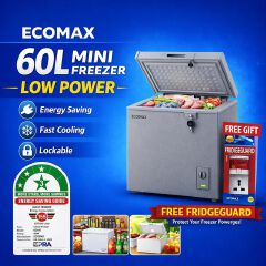 Ecomax 60L Freezer 3-Star Energy Saving Rated Business Freezer, Perfect for Ice Cream & Meat Storage