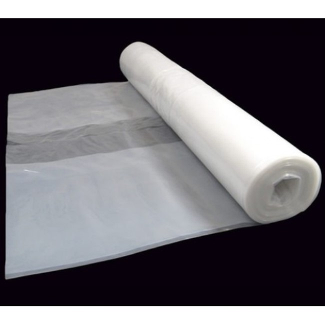 General Purpose Black/Clear Polythene Sheeting Roll 500 Gauge (125 Micron) – Heavy/Medium Duty Waterproof Plastic Cover Sheet – 1.2M Wide