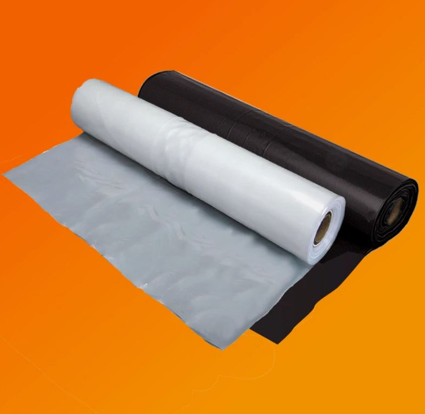 General Purpose Black/Clear Polythene Sheeting Roll 500 Gauge (125 Micron) – Heavy/Medium Duty Waterproof Plastic Cover Sheet – 1.2M Wide