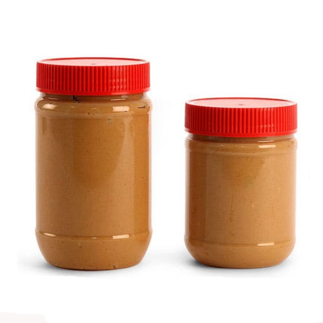 Clear PET Food Storage Jars with Airtight Ribbed Lids – Reusable Plastic Packaging Containers for Peanut Butter, Honey, Jam, Spices, Nuts, Seeds & Spreads