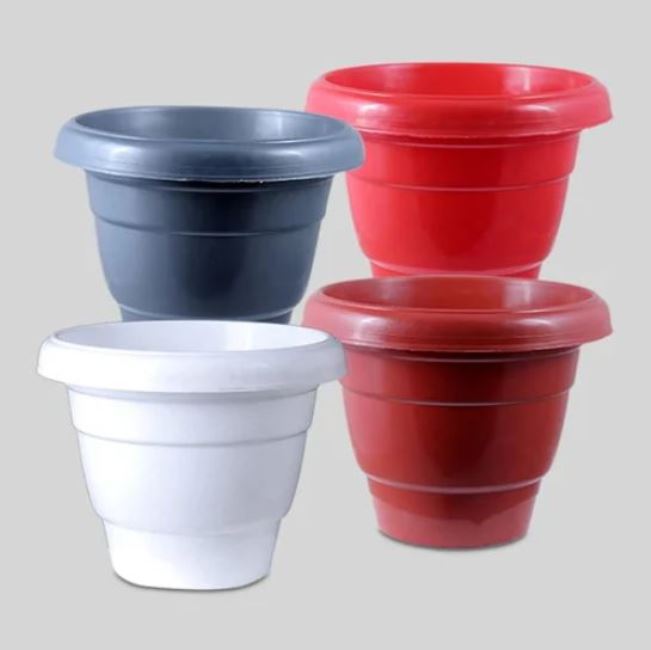 Plastic Nursery Plant Pots Indoor & Outdoor Flower Planters with Drainage Holes for Seedlings, Herbs, Succulents & Transplants