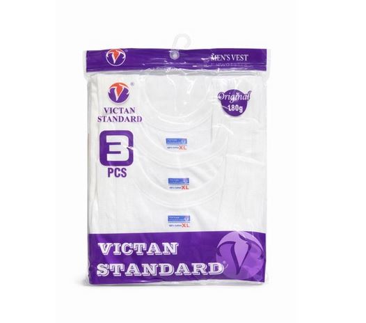 VICTAN Standard Men's Cotton Fitted Vest (3pcs ) 3 IN 1 PACK VICTAN STANDARD 100% COTTON VESTS FOR MEN – SOFT, BREATHABLE, COMFORTABLE & DURABLE EVERYDAY INNER WEAR EXPERIENCE EVERYDAY COMFORT