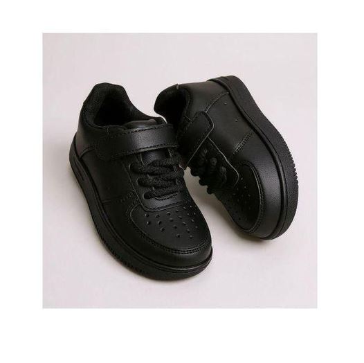All-Black Sneakers.Cute Spring Autumn Boys Girl's Kids Black Fashion Casual Shoes Non-slip unisex Sneakers Sports Shoes PVC Unisex Print Rubber Mesh.