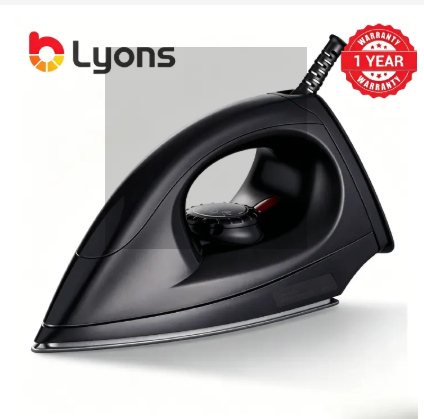 LYONS AN-2005 1000W Dry Iron – Fast 10s Heat Up, 3 Temperature Levels, Powerful Performance & Easy Fabric Care with 1 Year Warranty