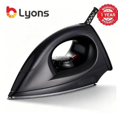 LYONS AN-2005 1000W Dry Iron – Fast 10s Heat Up, 3 Temperature Levels, Powerful Performance & Easy Fabric Care with 1 Year Warranty