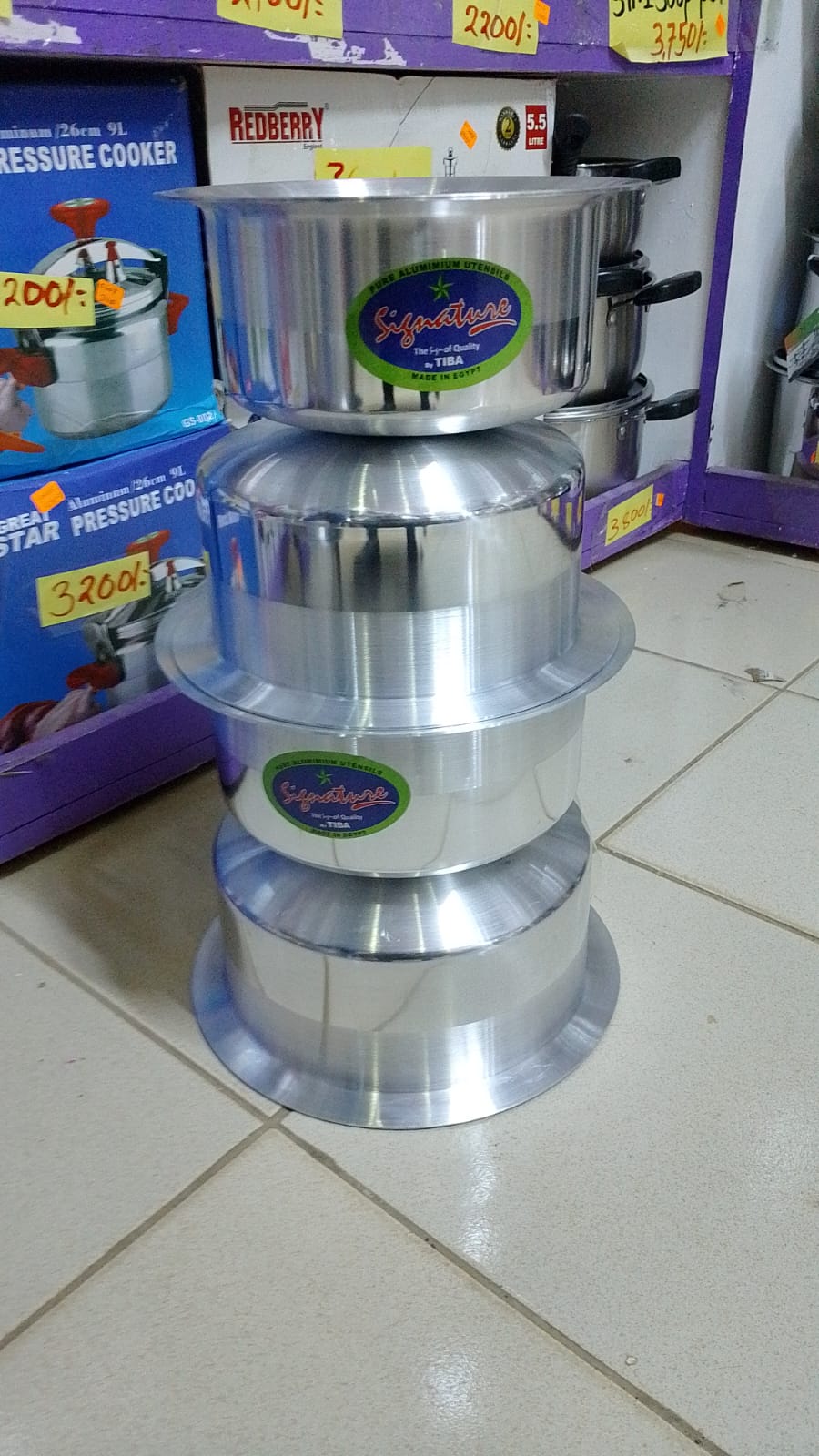 Signature 4Pcs Premium Aluminum Sufurias CookIng Pots.Good Quality Sufurias
Internally reinforced technology
Specially designed bottom for better heat efficiency
Lasts Longer