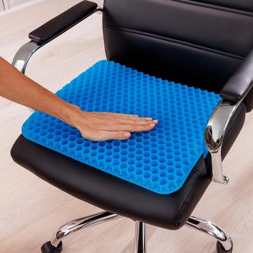 Egg Sitter Orthopedic Gel Seat Cushion - Breathable Honeycomb Pressure Relief Support Pad for Office Chair, Car, and Wheelchair - Ergonomic Sciatica and Back Pain Relief Mat with Washable Cover