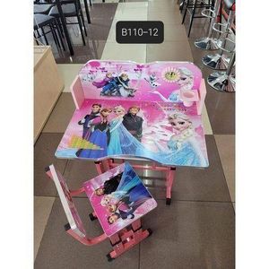 🍳Up to 50% off🍳Executive Adjustable Kids' Study Table & Chair Set - Spider-Man Blue & Frozen Pink Editions - Ergonomic Children’s Desk with Clock, Cup Holder & Height Adjustment - Home Schooling Set