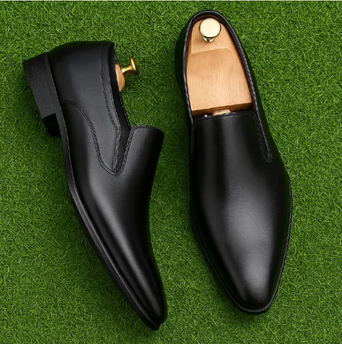 CLEARANCE SALE ,  pure leather  business Dress Shoes Official Shoes Men pure Leather Shoes Breathable Dress Shoes Pointed Toe Formal Shoes Hot Fashion Wedding pure Leather Man  + FREE GIFT
