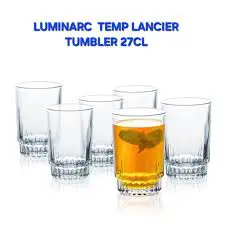 Sundabest 6PCS PT6 Glass Beer and Juice Cups – High Quality Thick Glass Drinkware Set for Beer, Juice, Soda, Cocktails, Water, Smoothies, and Everyday Home or Party Serving
