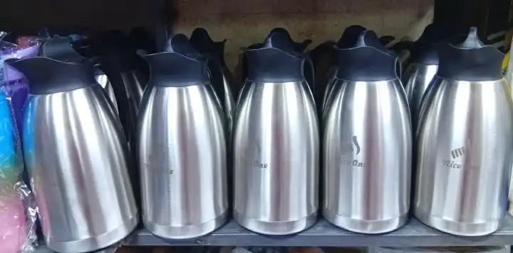 Nice One Unbreakable Big Capacity Vacuum Flask 2L or 3L for Water, Milk, or Coffee – Stainless Steel Thermos Bottle Keeps Drinks Hot or Cold, Durable Vacuum Jug Coffee Pot