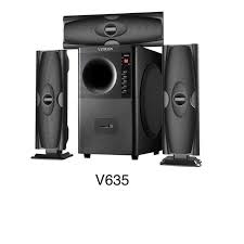 Vitron V635 3.1 Channel Multimedia Woofer Speaker System with Powerful Bass, Bluetooth, USB, SD Card, FM Radio, Remote Control, LED Display, Home Entertainment Audio System