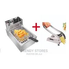 Electric Deep Fryer with Free Chips Cutter, Power Extension, and Chips Scooper – Complete Home Frying Set for Crispy Fries, Snacks, and Fried Foods