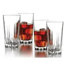 Sundabest 6PCS PT6 Glass Beer and Juice Cups – High Quality Thick Glass Drinkware Set for Beer, Juice, Soda, Cocktails, Water, Smoothies, and Everyday Home or Party Serving
