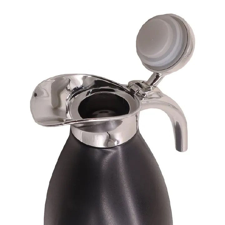 SUNDABESTS 2.0L Stainless Steel Vacuum Coffee Pot Large Double Wall Insulated Thermos Flask Kettle for Hot and Cold Drinks – Heavy Duty Silver Beverage Server for Home, Office, Travel, and Meetings