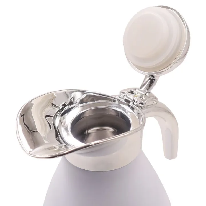 SUNDABESTS 2.0L Stainless Steel Vacuum Coffee Pot Large Double Wall Insulated Thermos Flask Kettle for Hot and Cold Drinks – Heavy Duty Silver Beverage Server for Home, Office, Travel, and Meetings