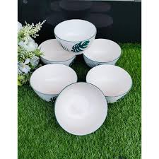 6Pcs 5 Inch Ceramic Bowls Set – Durable Everyday Bowls for Soup, Cereal, Rice & Snacks, Simple Practical Tableware for Home, Kitchen, Restaurant & Family Dining Use