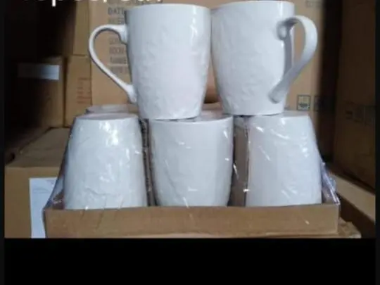 6Pcs Ceramic Mugs Set – Simple Classy Everyday Coffee & Tea Mugs, Elegant Durable Drinkware Combo for Home, Kitchen, Office & Hot Chocolate