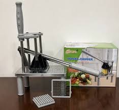 Chips Cutter with Top to Bottom Operation Design, Stable Table Placement Without Suction Feet – Manual Potato Cutting Machine for Restaurants and Kitchens
