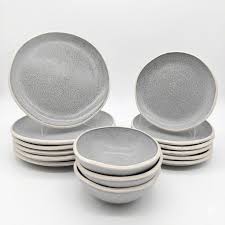 18Pcs Sized Ceramic Dinner Set – 6pcs 10.5" Dinner Plates, 6pcs 8" Side Plates & 6pcs 6" Bowls, Complete Graduated Tableware Combo for Home, Kitchen & Family Dining