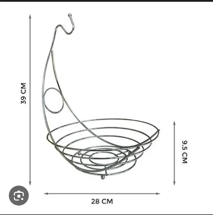 Original Stainless Steel Banana Hook Fruit Rack with Fruit Basket – Premium Countertop Fruit Organizer for Bananas and Fresh Produce, Rust-Resistant Kitchen Storage Stand for Home Use