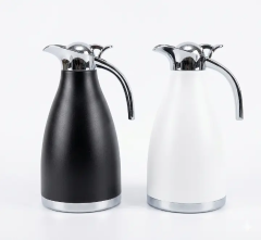 SUNDABESTS 2.0L Stainless Steel Vacuum Coffee Pot Large Double Wall Insulated Thermos Flask Kettle for Hot and Cold Drinks – Heavy Duty Silver Beverage Server for Home, Office, Travel, and Meetings