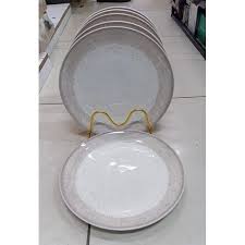 18Pcs Sized Ceramic Dinner Set – 6pcs 10.5" Dinner Plates, 6pcs 8" Side Plates & 6pcs 6" Bowls, Complete Graduated Tableware Combo for Home, Kitchen & Family Dining