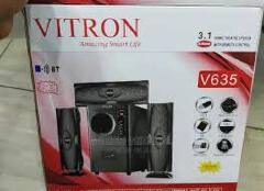 Vitron V635 3.1 Channel Multimedia Woofer Speaker System with Powerful Bass, Bluetooth, USB, SD Card, FM Radio, Remote Control, LED Display, Home Entertainment Audio System